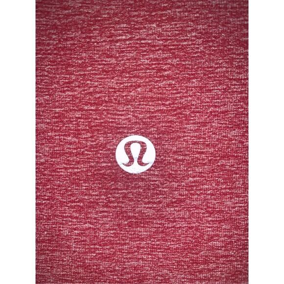 Lululemon Surge Warm 1/2 Zip In Silver Heathered Prep Red - Picture 10 of 13